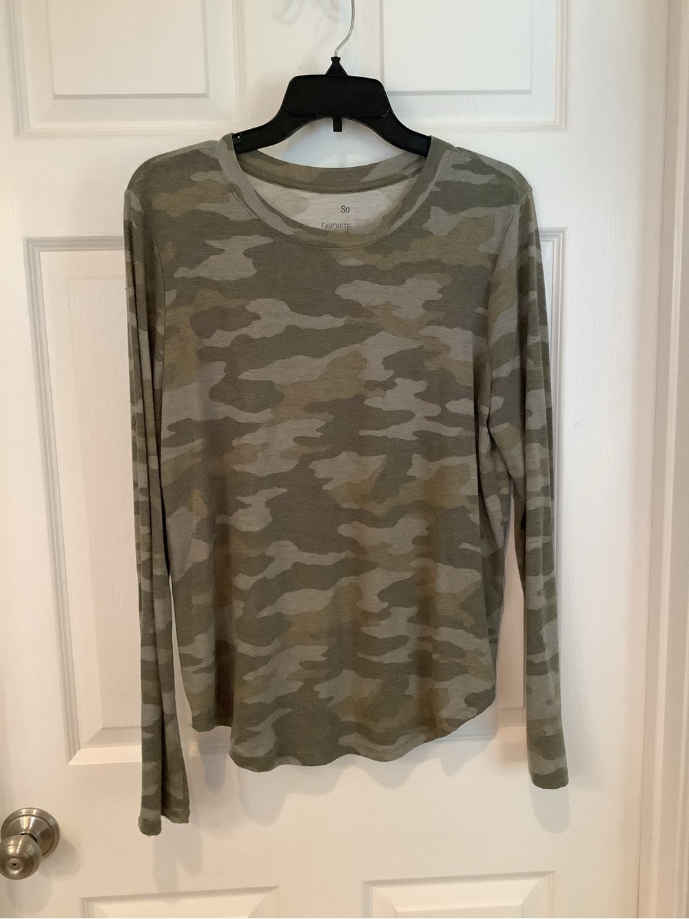 SO Crew Camo Long Sleeve Tee - Olive/Beige